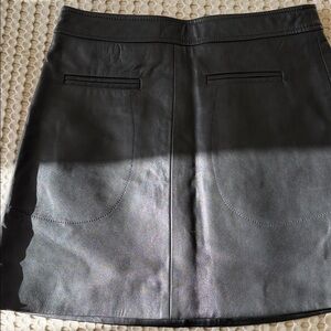 Heritage Black Leather Mini Skirt. Australian size 10 /AU 6